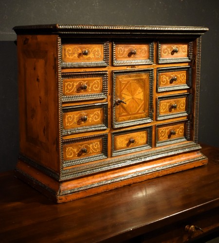 Furniture  - Inlaid coin cabinet  - Italian Renaissance,  late of the 16th century